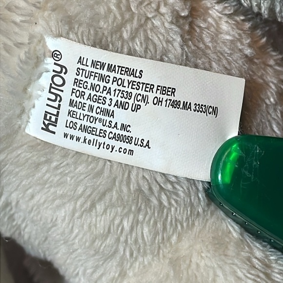 KellyToy Be Mine Puppy dog Seaterd Plush 10" Cream Beige Soft Heart Valentine - Picture 9 of 9